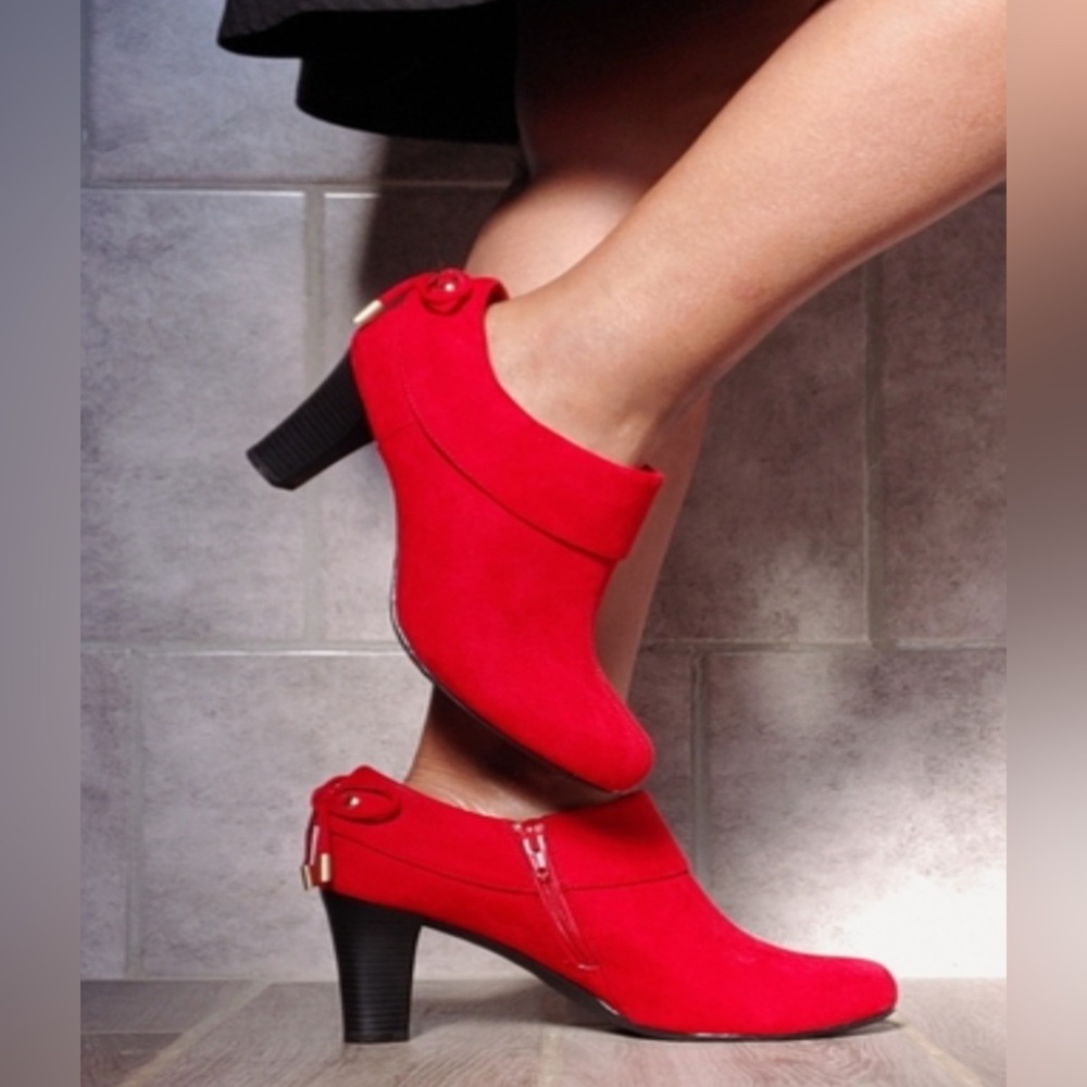 Coach and Four Red Ankle Boots